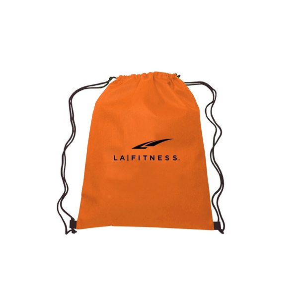 Orange color option for 13"W X 16.5"H Drawstring Non Woven Bag