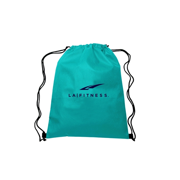 Teal color option for 13"W X 16.5"H Drawstring Non Woven Bag