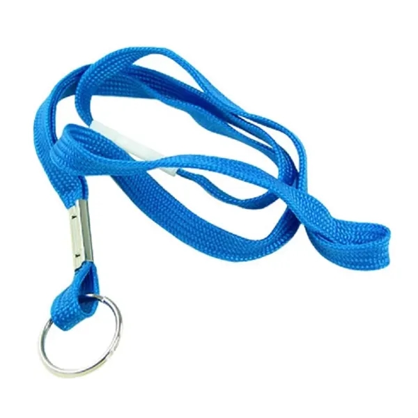 Blue color option for Flat Nylon Breakaway Lanyard With Split Ring