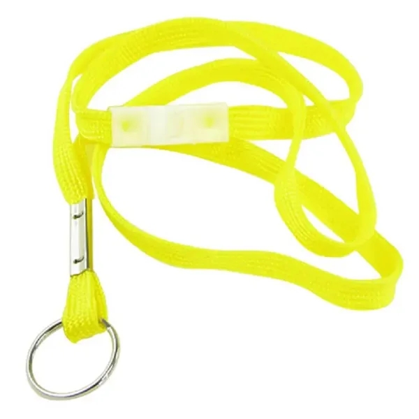 Yellow color option for Flat Nylon Breakaway Lanyard With Split Ring