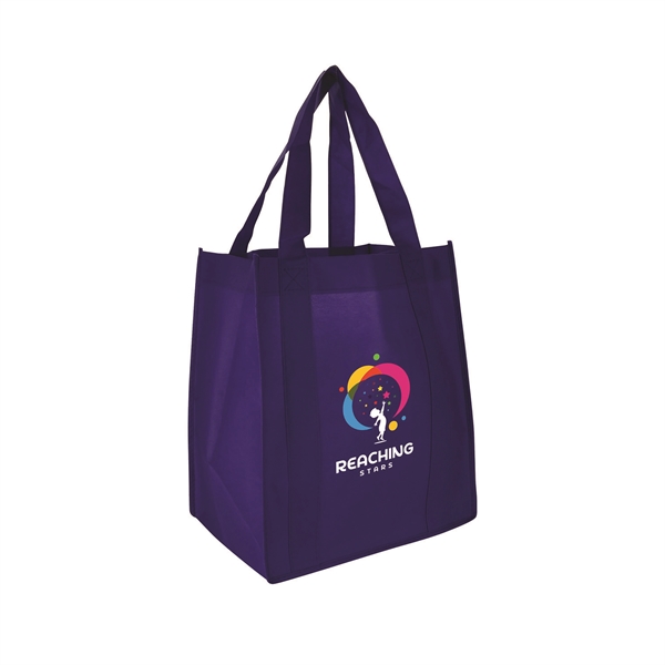 Navy color option for 13"W X 15"H With A 10" Gusset Shopping Tote