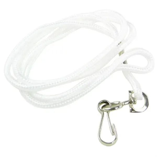 White color option for 38" Round Lanyard With Snap Hook
