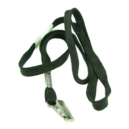 Main photo of Flat Nylon Breakaway Lanyard With Bulldog Clip