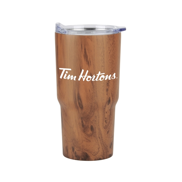 Wood Tone color option for Contoured 20 Oz. Wood Tone Stainless Steel Tumbler