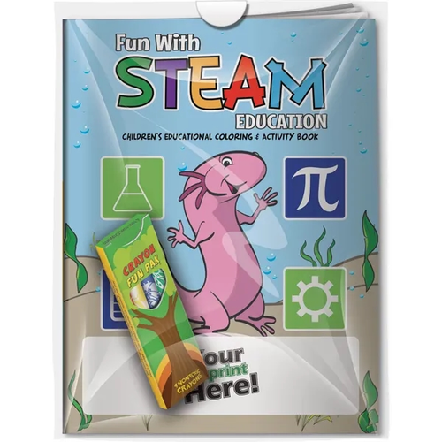Main photo of Coloring Book & 4 Pack Of Crayons (Imprinted) In A Poly Bag