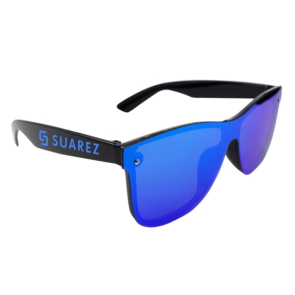 Black color option for Reflective Rimless Sunglasses