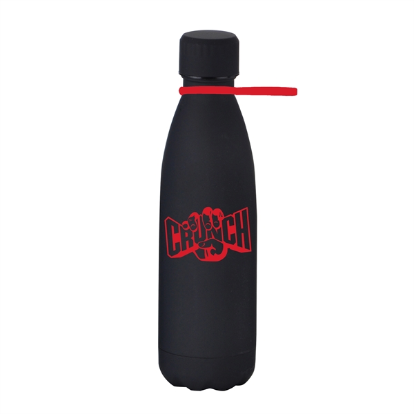 Black color option for 17 Oz Matte Finish Stainless Steel Bottle W/ Silicone Strap