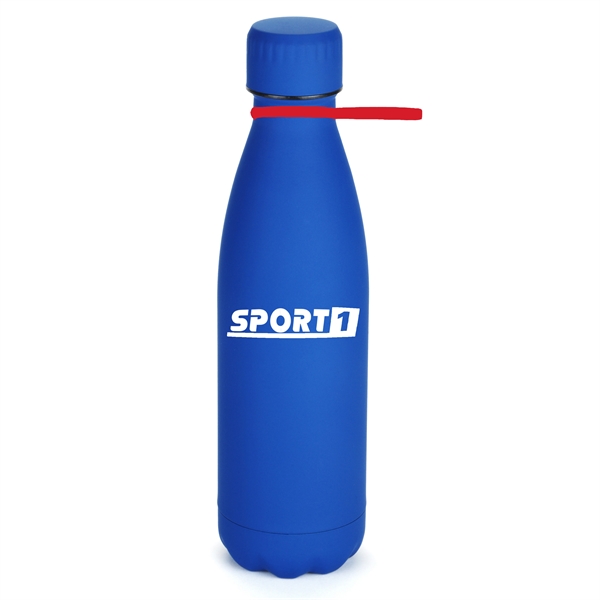 Royal Blue color option for 17 Oz Matte Finish Stainless Steel Bottle W/ Silicone Strap
