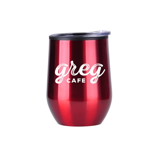 Red color option for 12 Oz Stainless Steel Stemless Wine Glass With Pp Lining