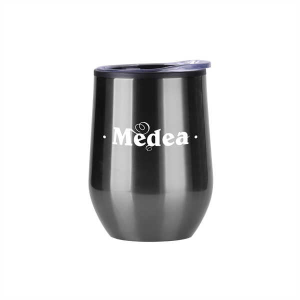 Titanium color option for 12 Oz Stainless Steel Stemless Wine Glass With Pp Lining