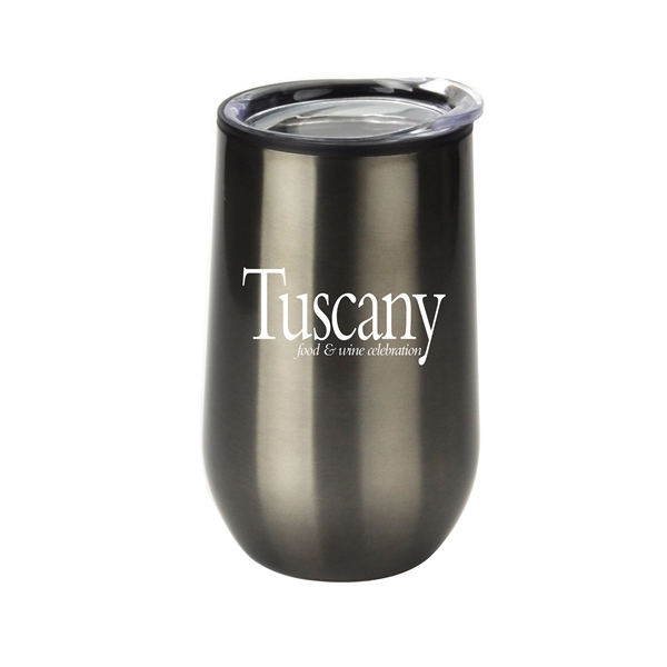 Titanium color option for 14 Oz Stainless Steel Stemless Wine Glass With Pp Lining