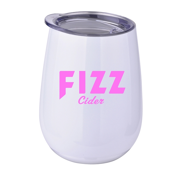 Matte Solid White color option for 10 Oz Stemless Wine Glass Economy Gift Box Set