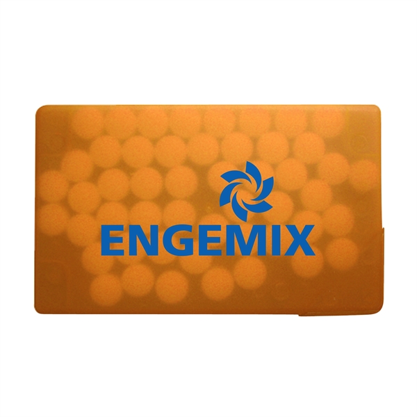 Translucent Orange color option for Postcard With Rectangle Credit Card Mints