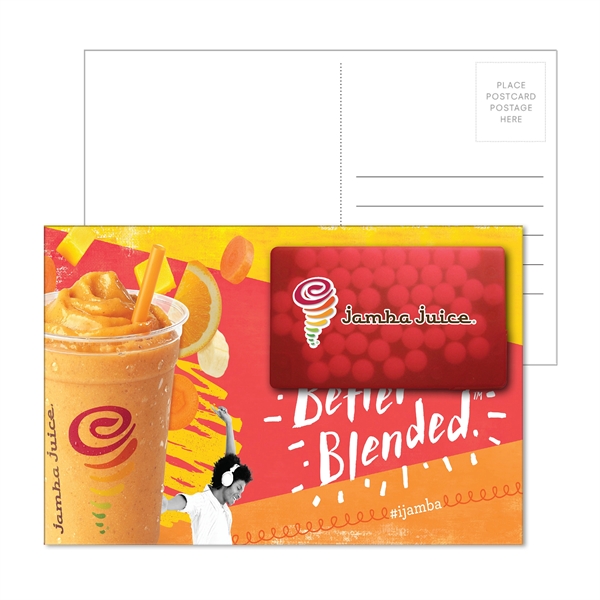Translucent Red color option for Postcard With Rectangle Credit Card Mints