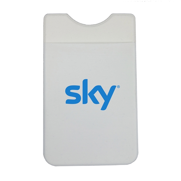 White color option for Stretch Lycra Fabric Phone Wallet