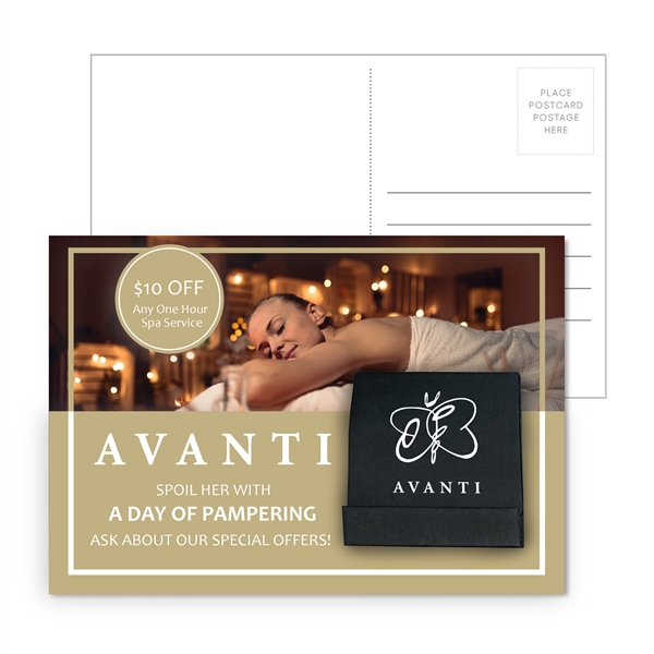 Multi color color option for Post Card With Matchbook Nail File