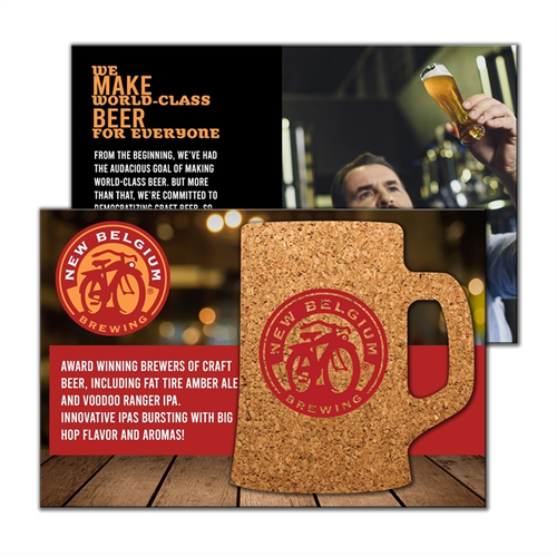 Main photo of Post Card With Beer Mug Cork Coaster