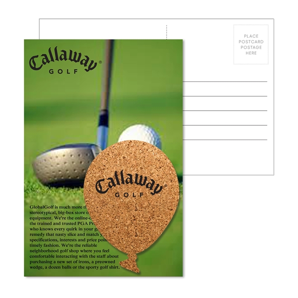 Multi color color option for Post Card With Balloon Cork Coaster