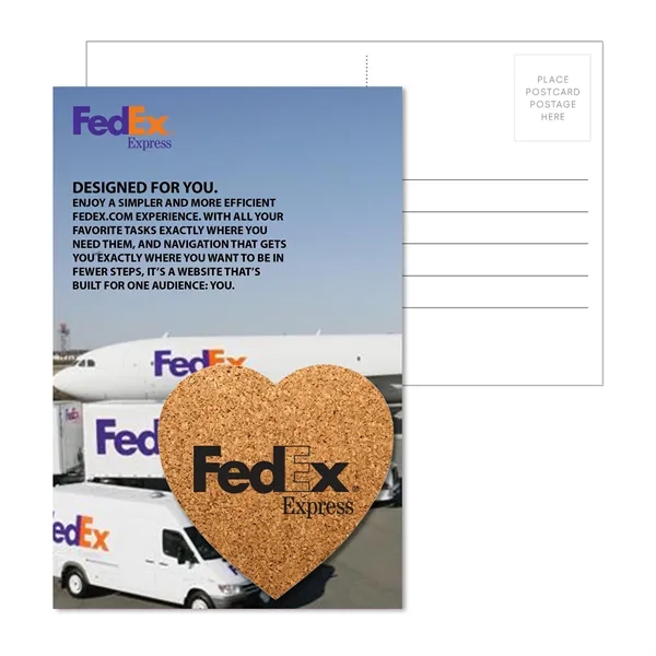 Multi color color option for Post Card With Heart Shaped Cork Coaster