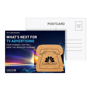 Photo of Post Card With Phone Shaped Cork Coaster