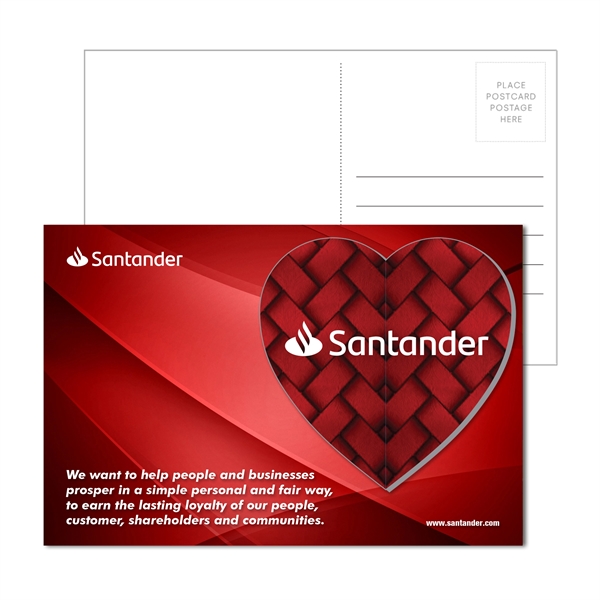 Multi color color option for Post Card With Full Color Heart Coaster