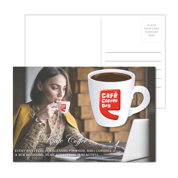 Multi color color option for Post Card With Full Color Coffee Cup Coaster