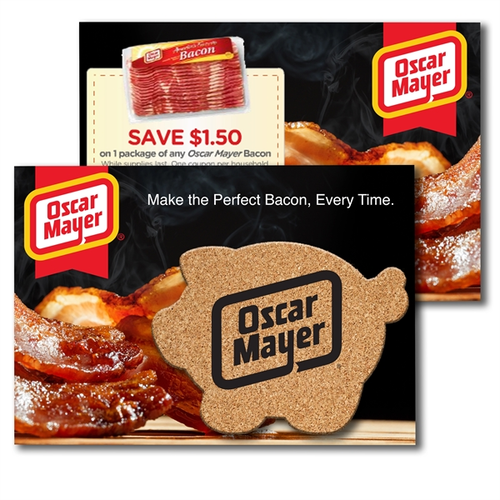 Main photo of Post Card With Piggy Bank Cork Coaster