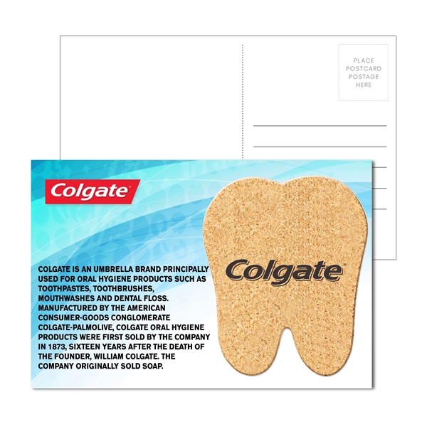 Multi color color option for Post Card With Tooth Cork Coaster