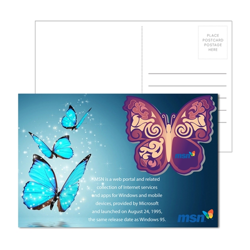 Main photo of Post Card With Full Color Butterfly Coaster