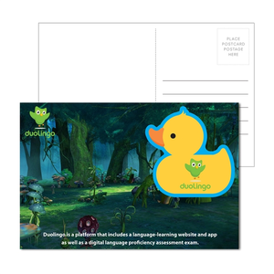 Photo of Post Card With Full Color Rubber Duck Coaster