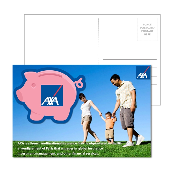Multi color color option for Post Card With Full Color Piggy Bank Coaster