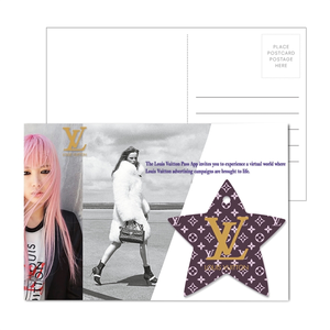 Photo of Post Card With Full Color Star Luggage Tag