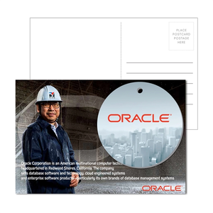 Photo of Post Card With Full Color Round Luggage Tag