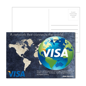 Photo of Post Card With Full Color Globe Luggage Tag