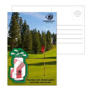 Photo of Post Card With Full Color Golf Bag Luggage Tag