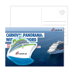 Photo of Post Card With Full Color Cruise Ship Luggage Tag