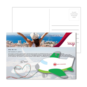 Photo of Post Card With Full Color Green Plane Luggage Tag