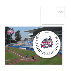 Photo of Post Card With Full Color Baseball Luggage Tag