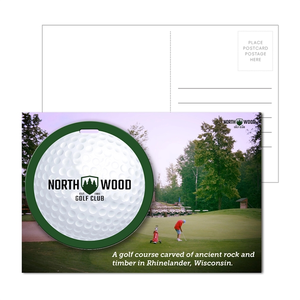 Photo of Post Card With Full Color Golf Luggage Tag