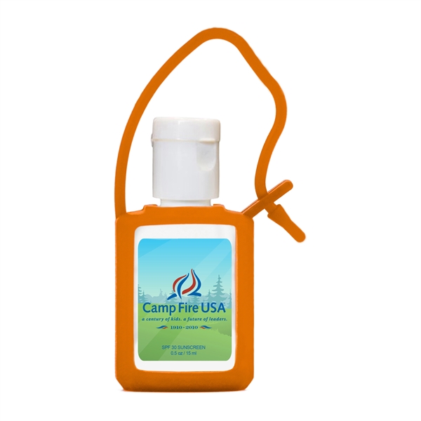 Orange color option for Travel Spf 30 .5 Oz Square Sunscreen