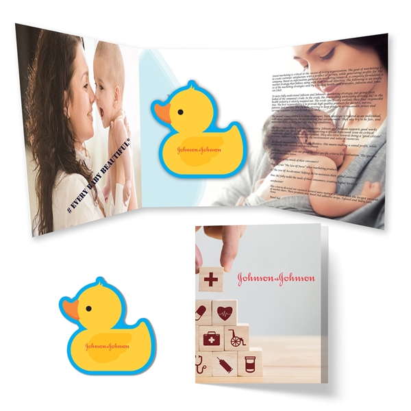 Multi color color option for Tek Booklet 2 With Full Color Rubber Duck Coaster
