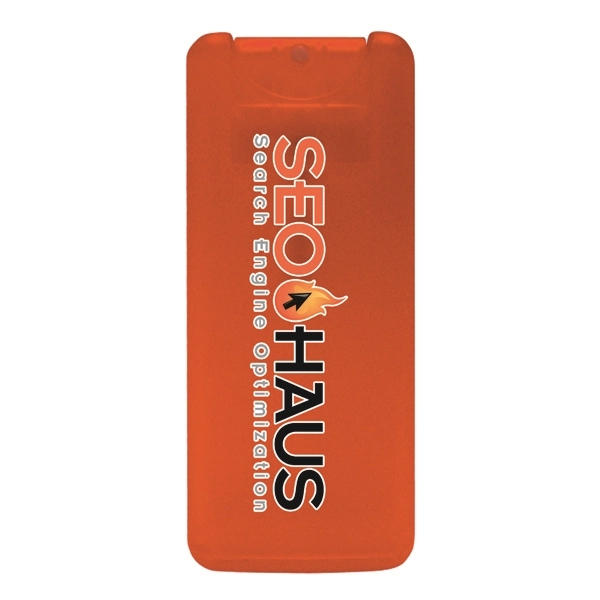 Translucent Orange color option for Awareness Tek Booklet W/Mini Credit Card Hand Sanitizer