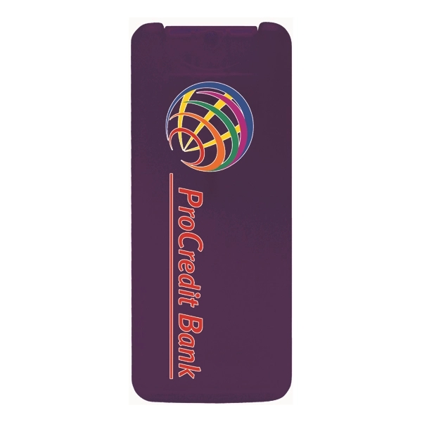 Translucent Purple color option for Awareness Tek Booklet W/Mini Credit Card Hand Sanitizer