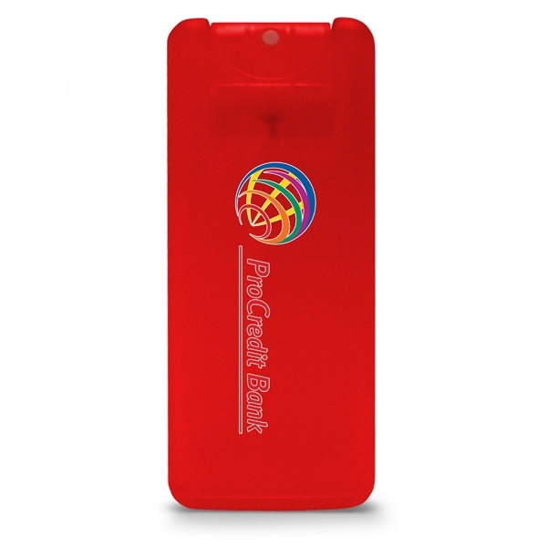 Translucent Red color option for Awareness Tek Booklet W/Mini Credit Card Hand Sanitizer