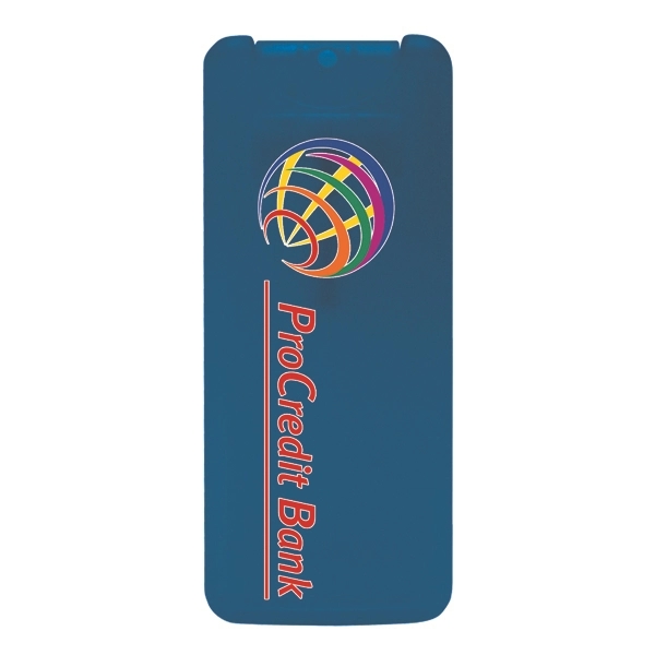 Translucent Teal color option for Awareness Tek Booklet W/Mini Credit Card Hand Sanitizer