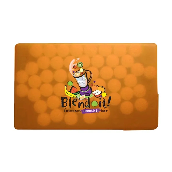 Translucent Orange color option for Awareness Tek Booklet With Credit Card Mints