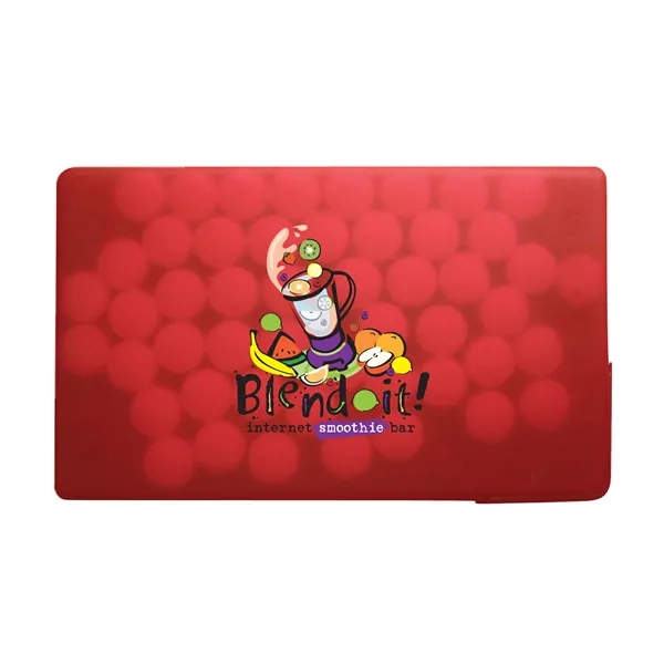 Translucent Red color option for Awareness Tek Booklet With Credit Card Mints
