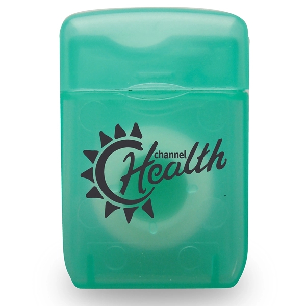 Translucent Green color option for Awareness Tek Booklet W/Rectangular Shaped Dental Floss