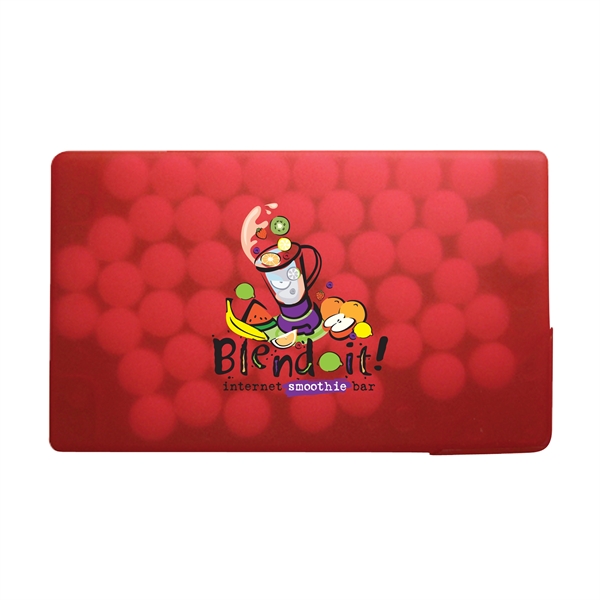 Translucent Red color option for Greeting Card W/Rectangle Credit Mints