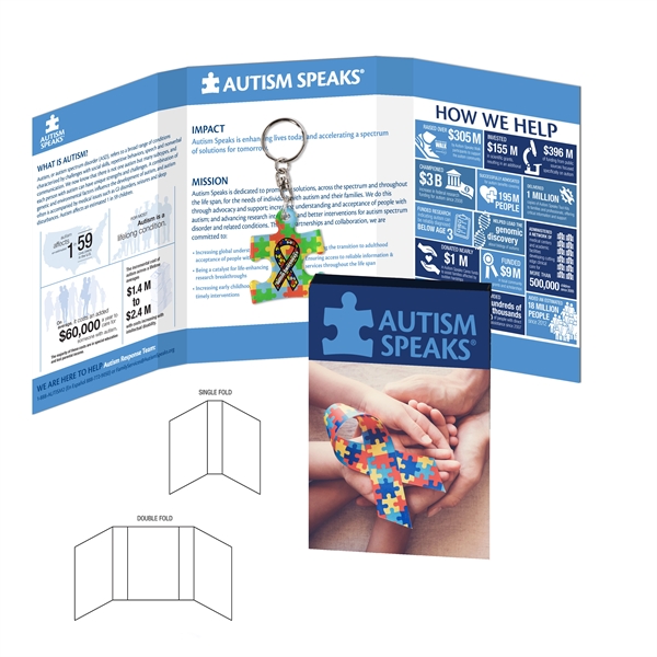 Multi Color color option for Tek Booklet With 2 Square Inch Acrylic Keychain